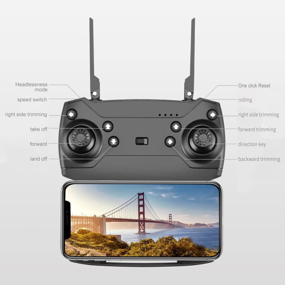 3 بطاريات برو بدون طيار 4K كاميرا سيلفي واي فاي Fpv قابلة للطي Rc كوادكوبتر