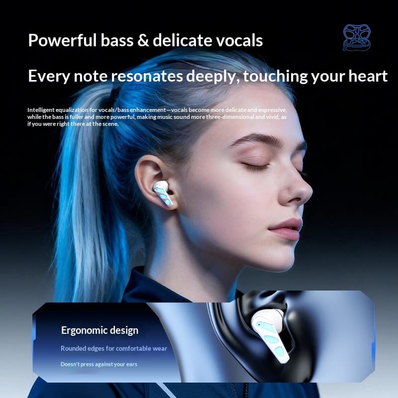 Long-lasting Bluetooth Gaming Earbuds With Ambient Lighting