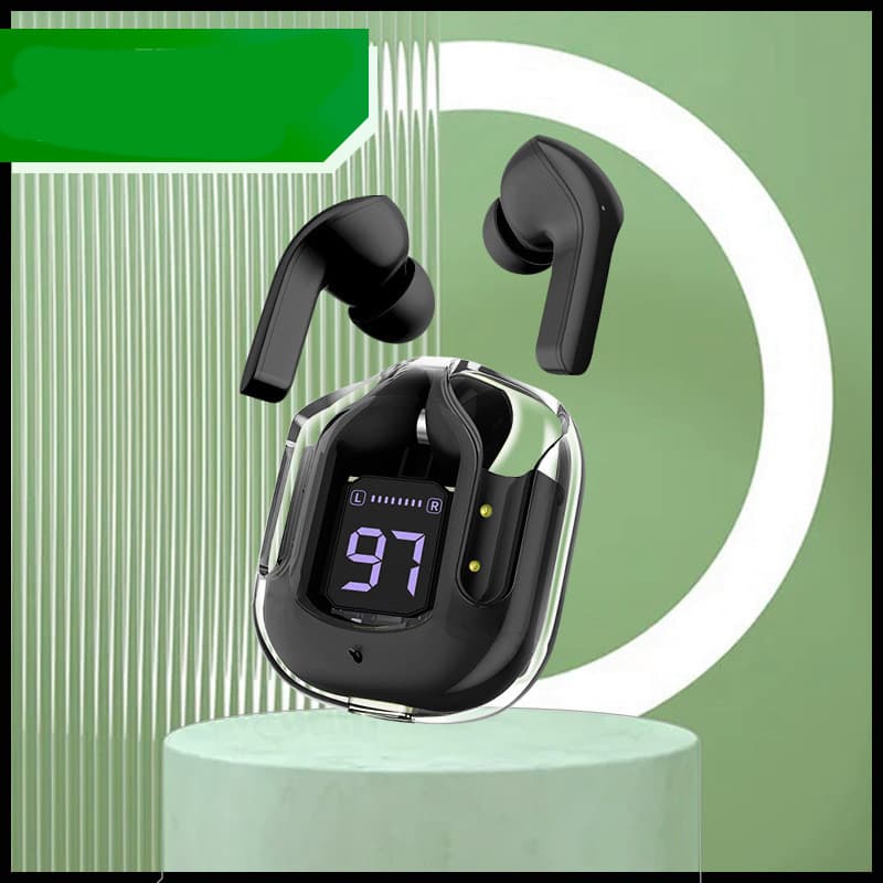 New Mini Transparent Wireless Bluetooth Headset Digital Display ENC Noise Reduction True
