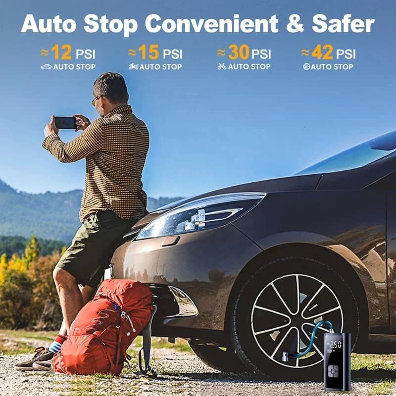 Portable Tire Inflator Rechargeable Electric Inflator For Cars And Bicycles Digital Air