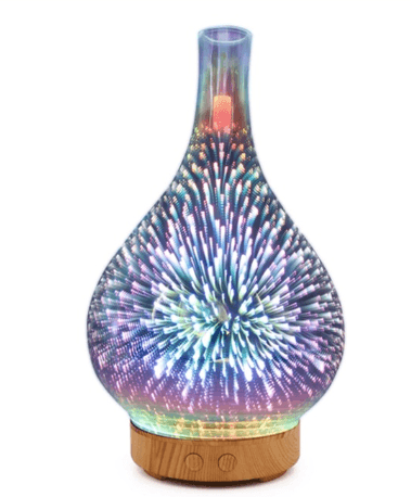 3D-Glas-Aroma-Diffusor, bunte Lampe, Luftbefeuchter, Nachtlicht