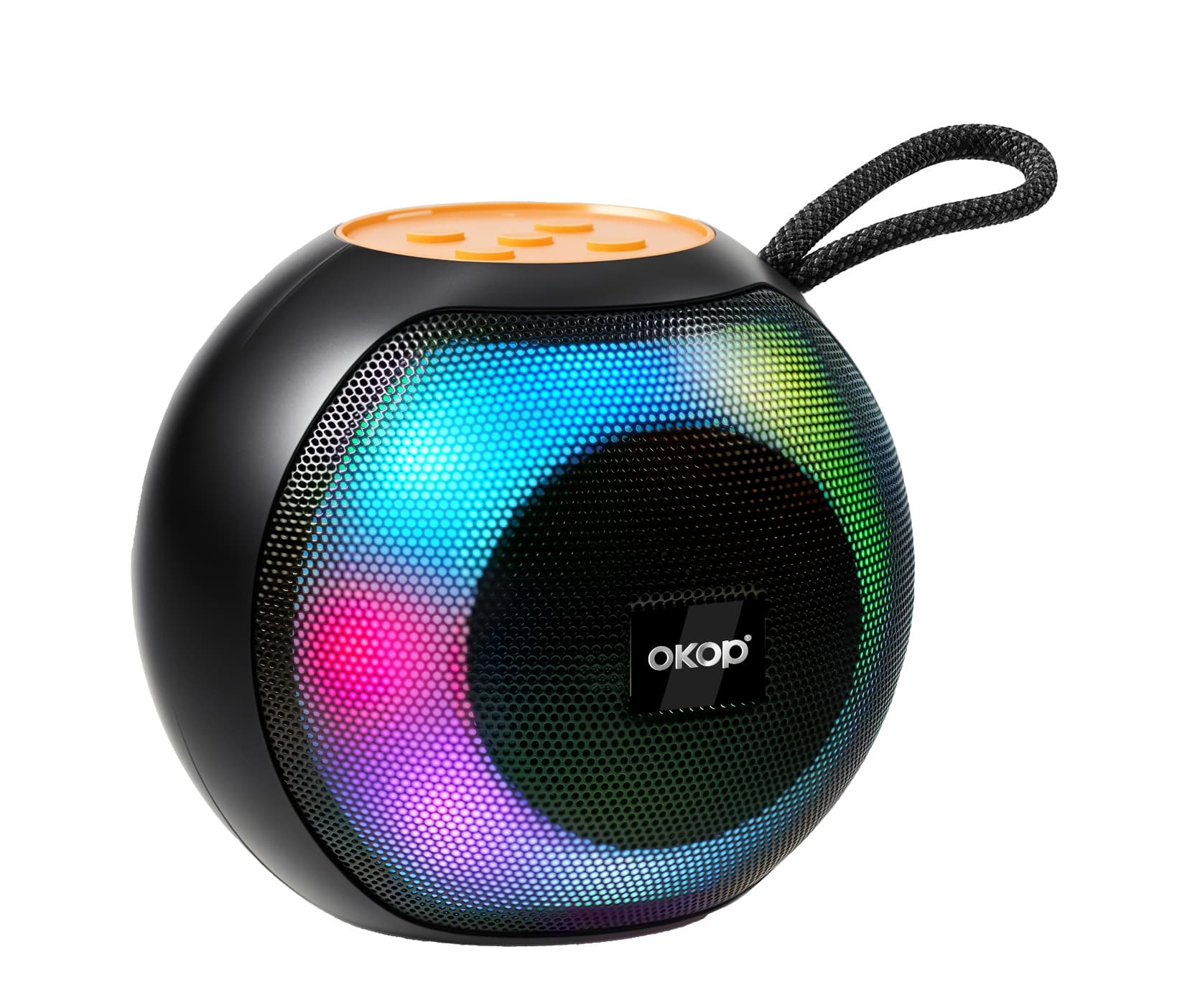 Wireless Bluetooth Speaker With Portable Handle And RGB Lighting Compact Design Ideal For