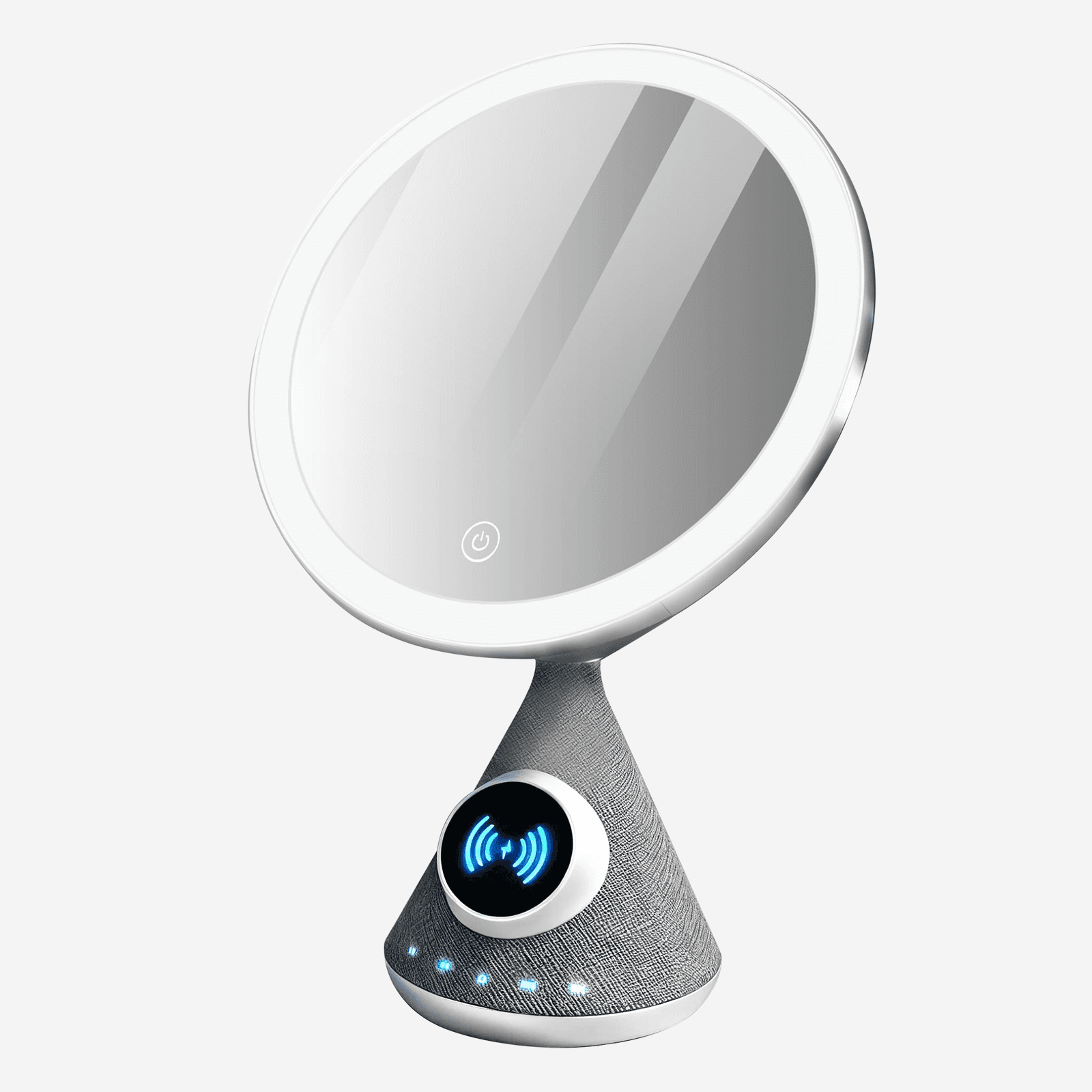 Wireless Bluetooth Speaker Makeup Mirror With Magnetic Charging Stand Adjustable