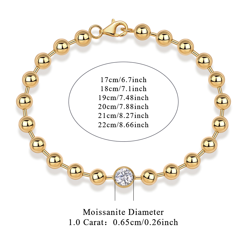 1-carat Luxury And Fashionable Light Luxury Trend Jewelry Silver Bracelet Set With