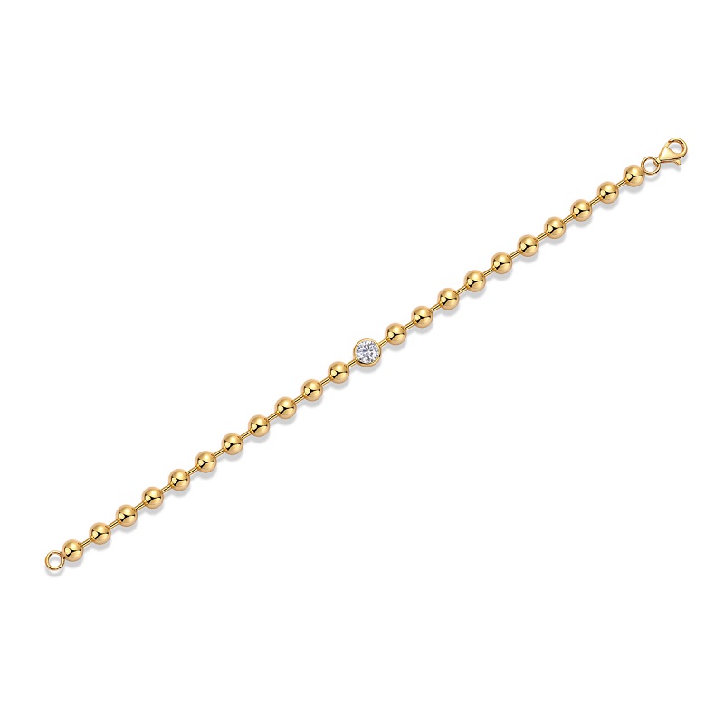 1-carat Luxury And Fashionable Light Luxury Trend Jewelry Silver Bracelet Set With