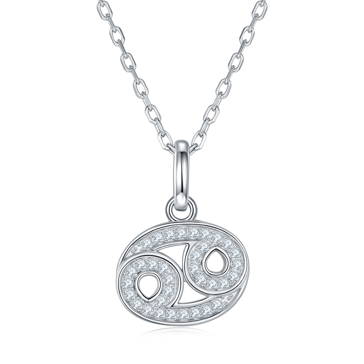 12 Zodiac Signs - Cancer, Set With Top-quality Moissanite, Luxurious And Fashionable Light
