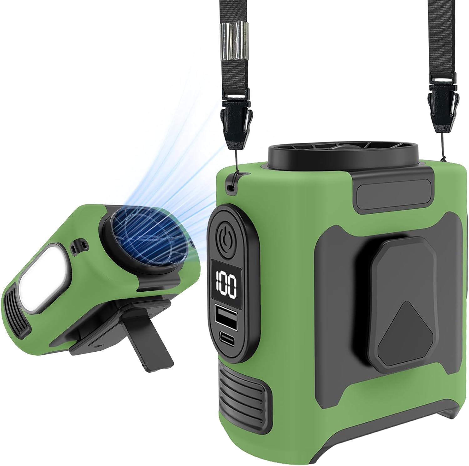 16, 000 Rpm 10000mAh Portable Waist Fan, Clamp On Wearable Belt Personal Fan, Rechargeable