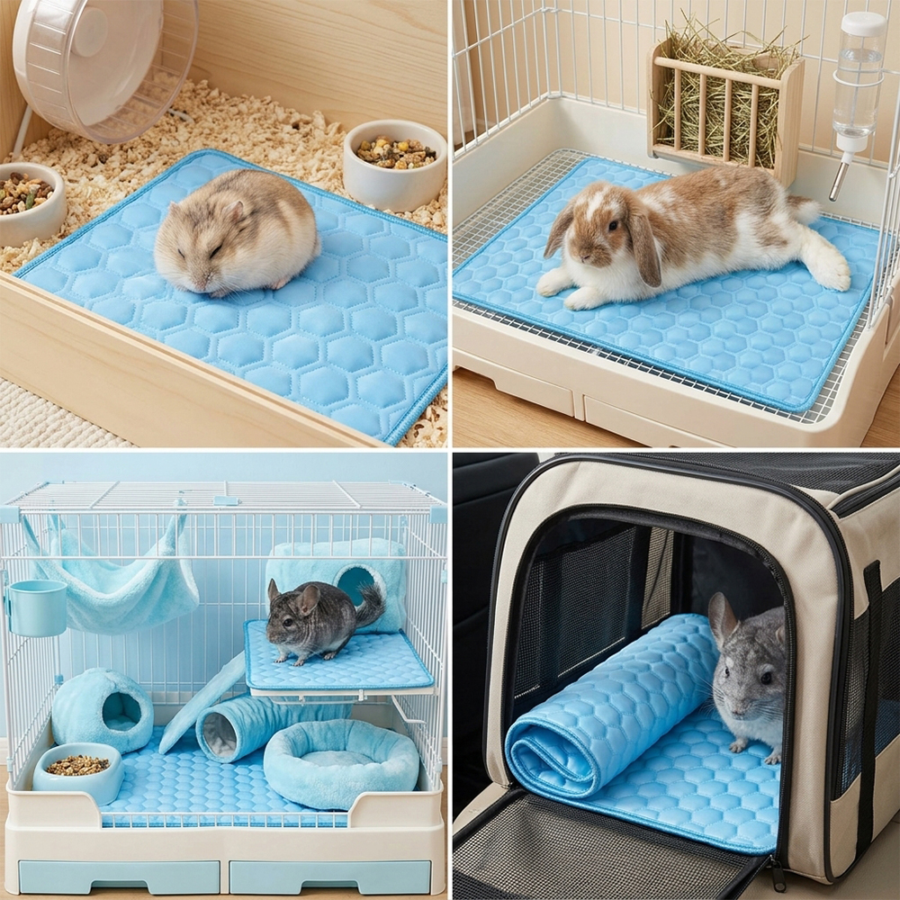 1PC Pet Cooling Mat Ice Silk Pad Summer Cool Bedding Scratch Resistant Washable Cushion