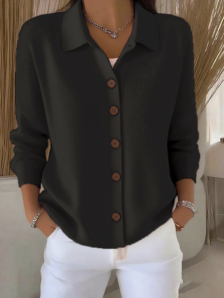 2025 European And American Button Knitted Lapel Sweater Cardigan Jacket Autumn And Winter