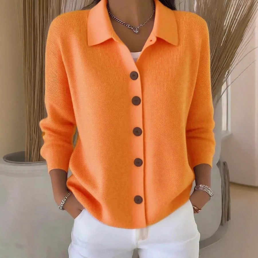 2025 European And American Button Knitted Lapel Sweater Cardigan Jacket Autumn And Winter