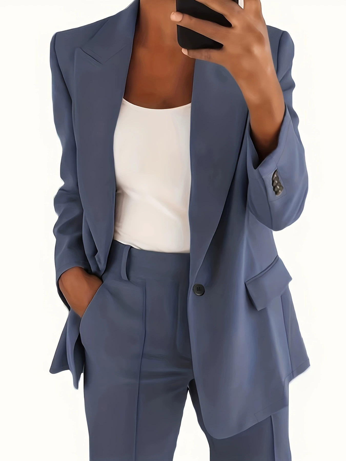 2025 New Amazon Fashion Solid Color High-End Slim Fit Lapel Cardigan Elegant Blazer