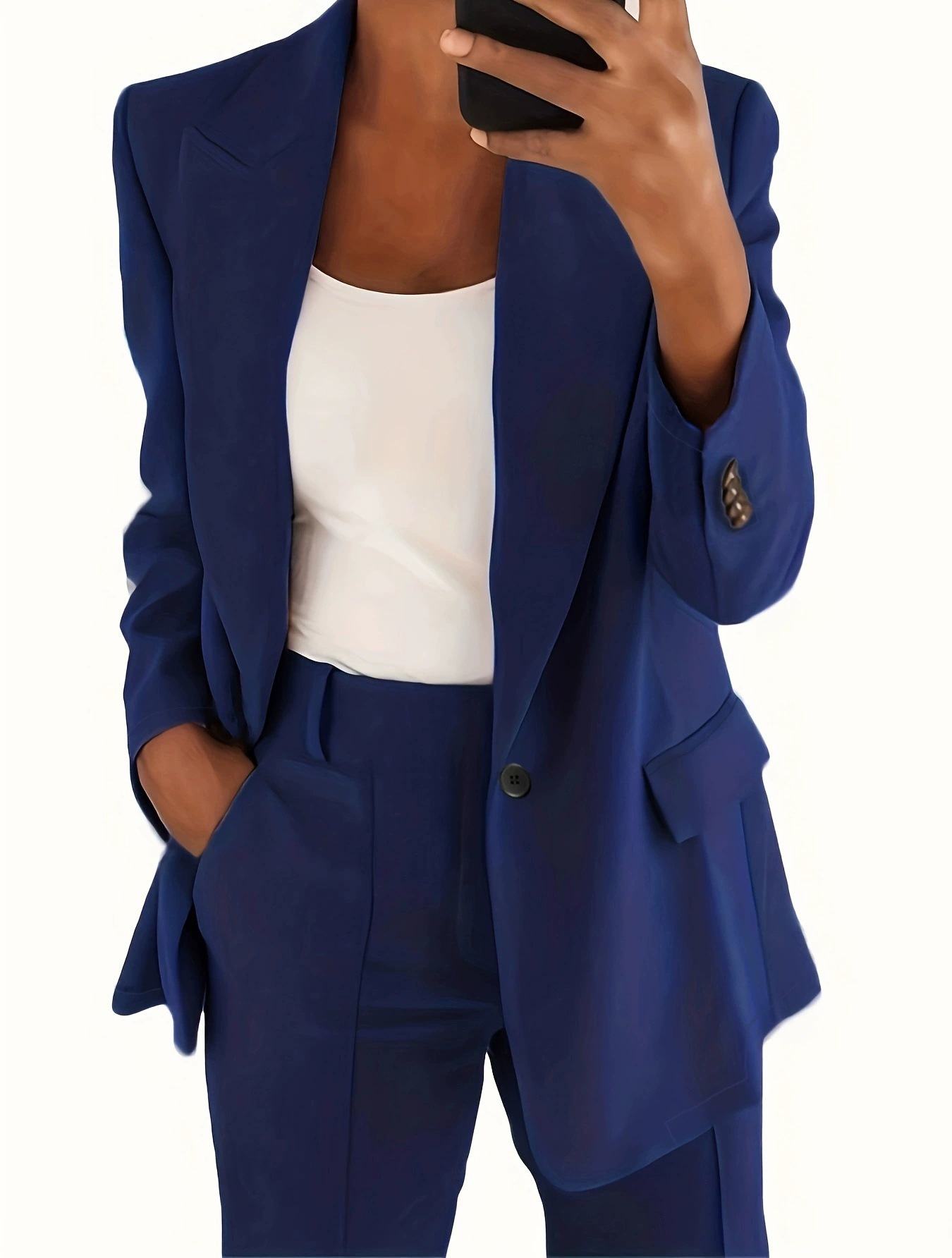 2025 New Amazon Fashion Solid Color High-End Slim Fit Lapel Cardigan Elegant Blazer
