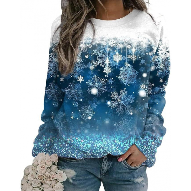 2026 Americanstyle Longsleeve Loose Longsleeve Trendy 3D Digital Printing Style Amazon