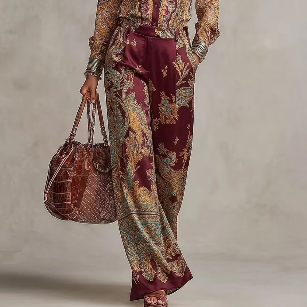2026 Autumn And Winter Europe And The United States Amazon Fashion Casual Suit Printed