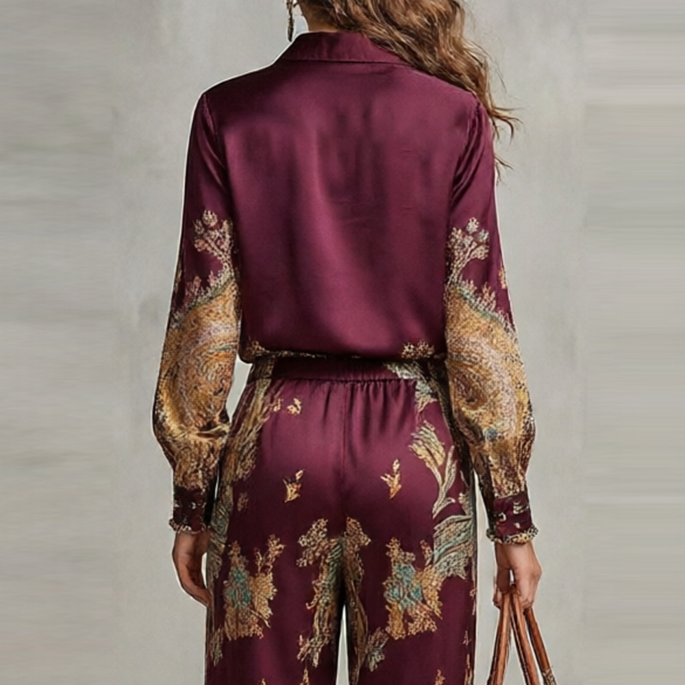 2026 Autumn And Winter Europe And The United States Amazon Fashion Casual Suit Printed
