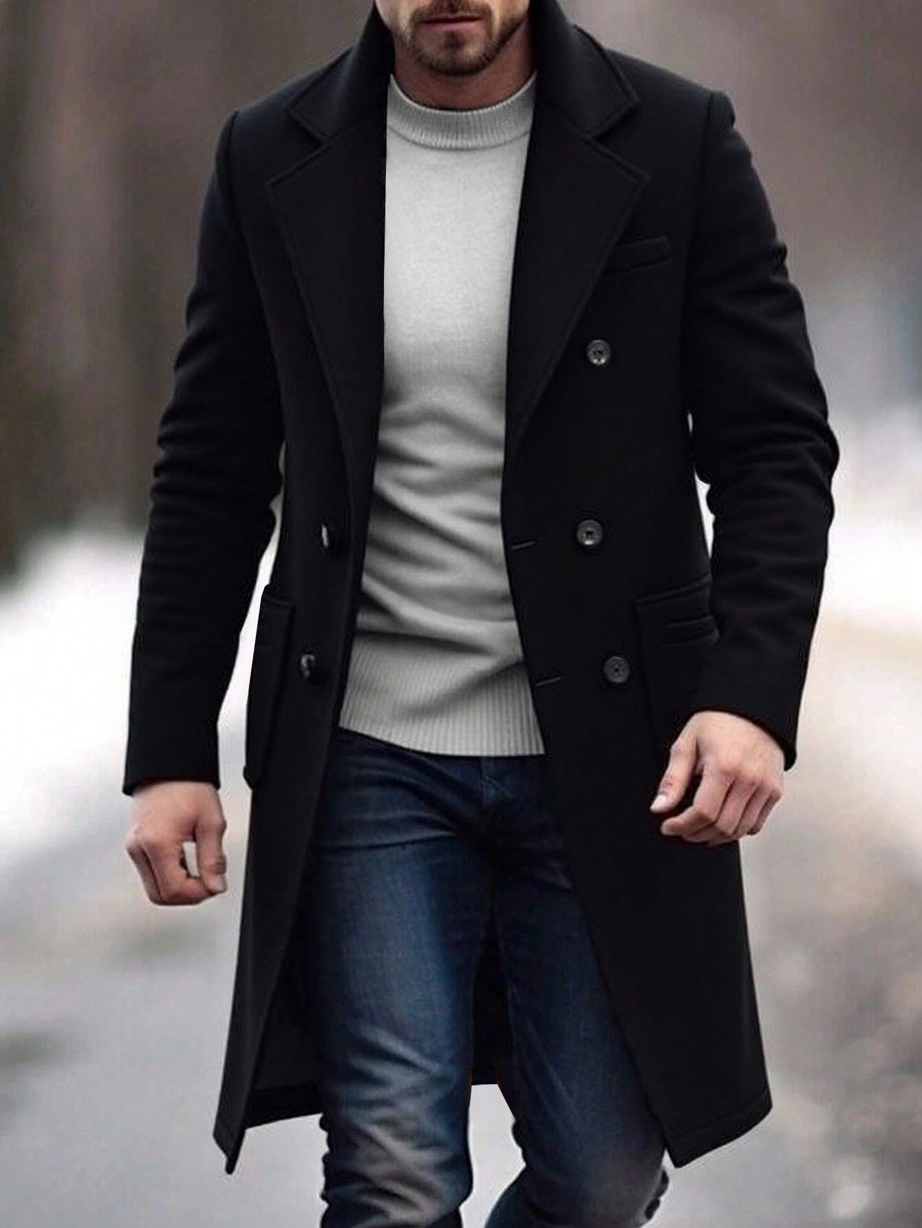 2026 Autumn And Winter Foreign Trade European And American Men's Woolen Coats Casual