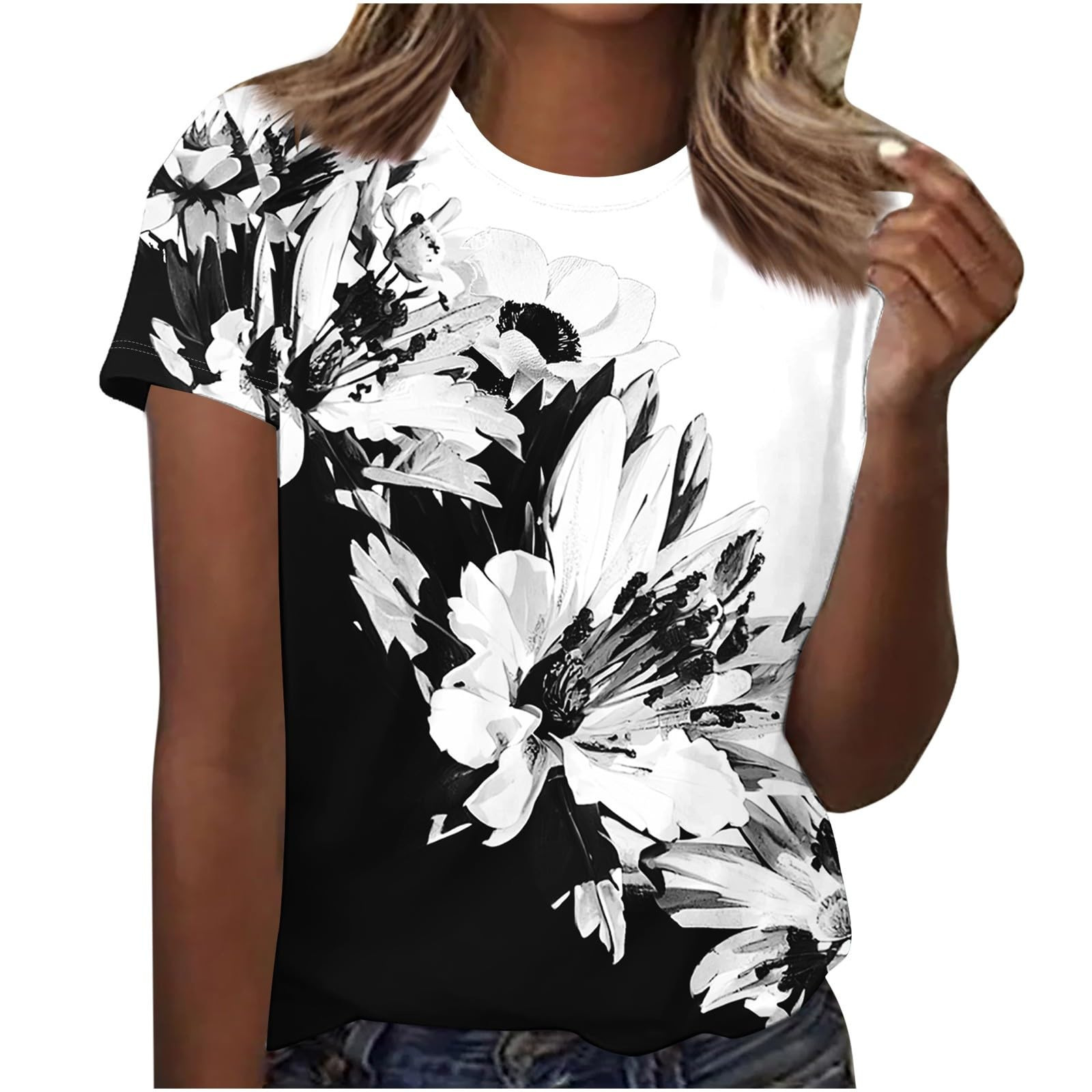 2026 Crossborder Amazon Europe And America Summer Women's Shortsleeve Floral 3D Digital