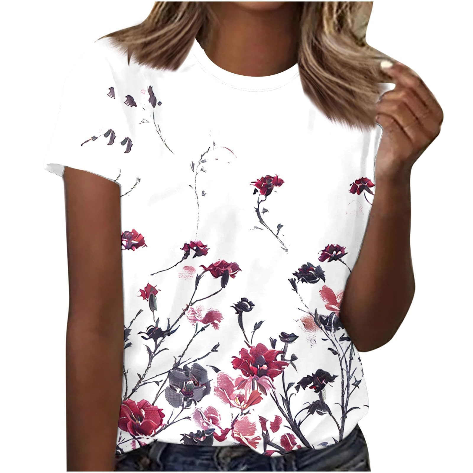 2026 Crossborder Amazon Europe And America Summer Women's Shortsleeve Floral 3D Digital