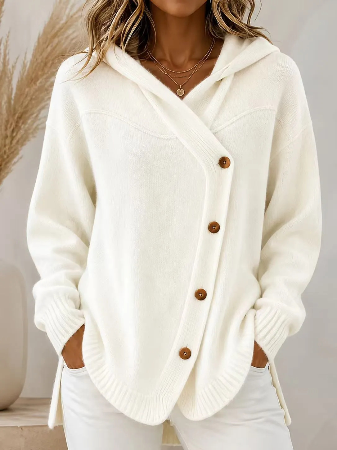 2026 European And American Autumn And Winter New Women's Sweater Casual Loose Button Long