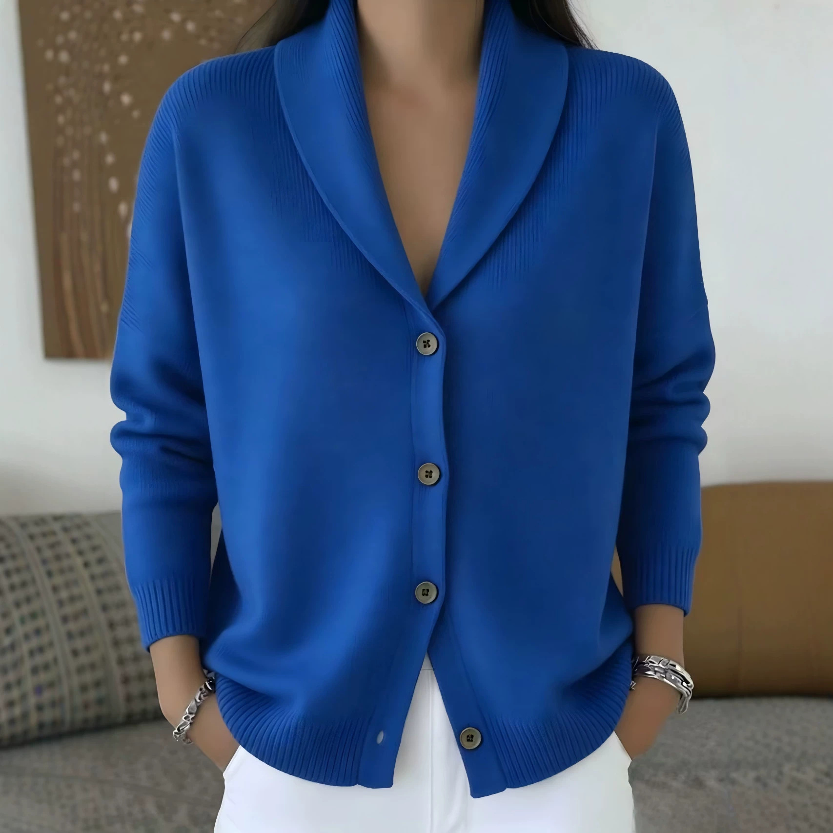 2026 European And American Buttoned Knitted Lapel Sweater Cardigan Jacket Autumn And