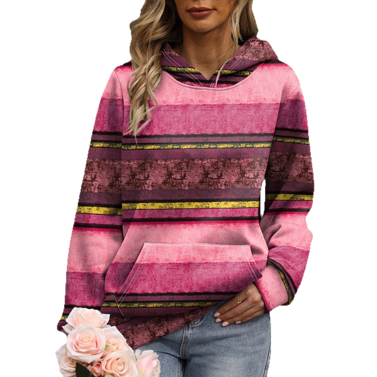 2026 Europäische und amerikanische Crossborder Casual Fashion Damen Kapuzenpullover Damen 3D
