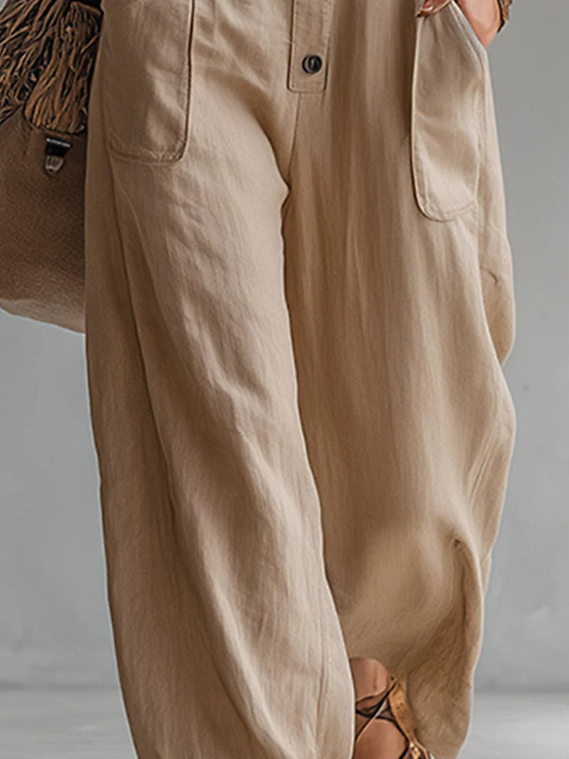 2026 New Women S Workwear Jumpsuit With Lapel Collar Long Sleeves Wide-Leg Loose Fitting