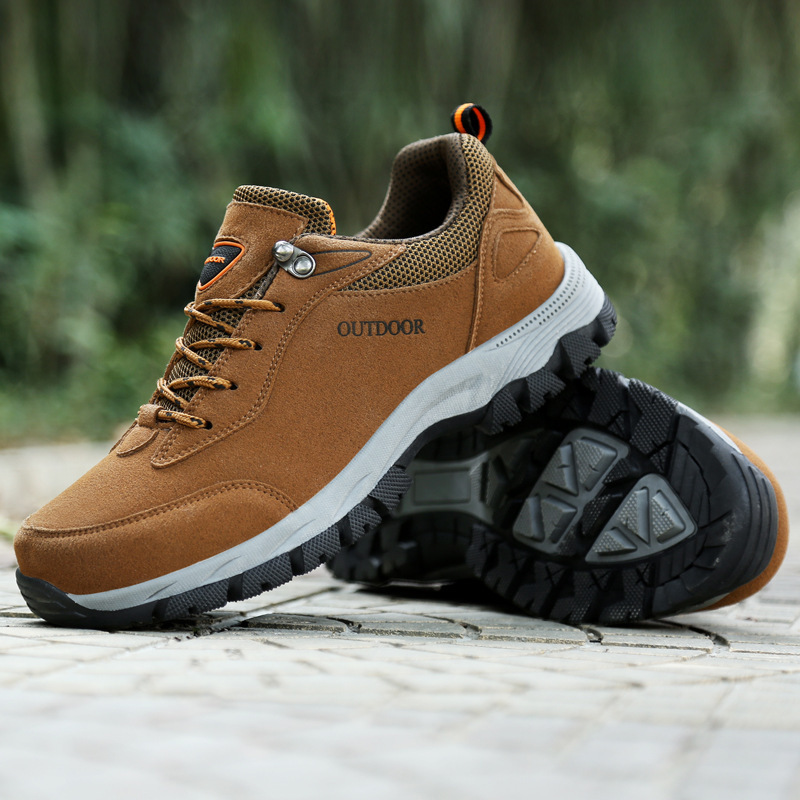 2026 Outdoor Men's Shoes Low-Top Frosted Hiking Shoes Large Size Elderly Shoes Sports