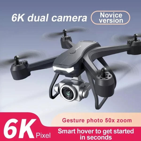 2026 Professionelle Drohne 6K HD Dual Kamera Wifi FPV Tragbare RC Quadcopter 2 BATTERIE, Drohnen
