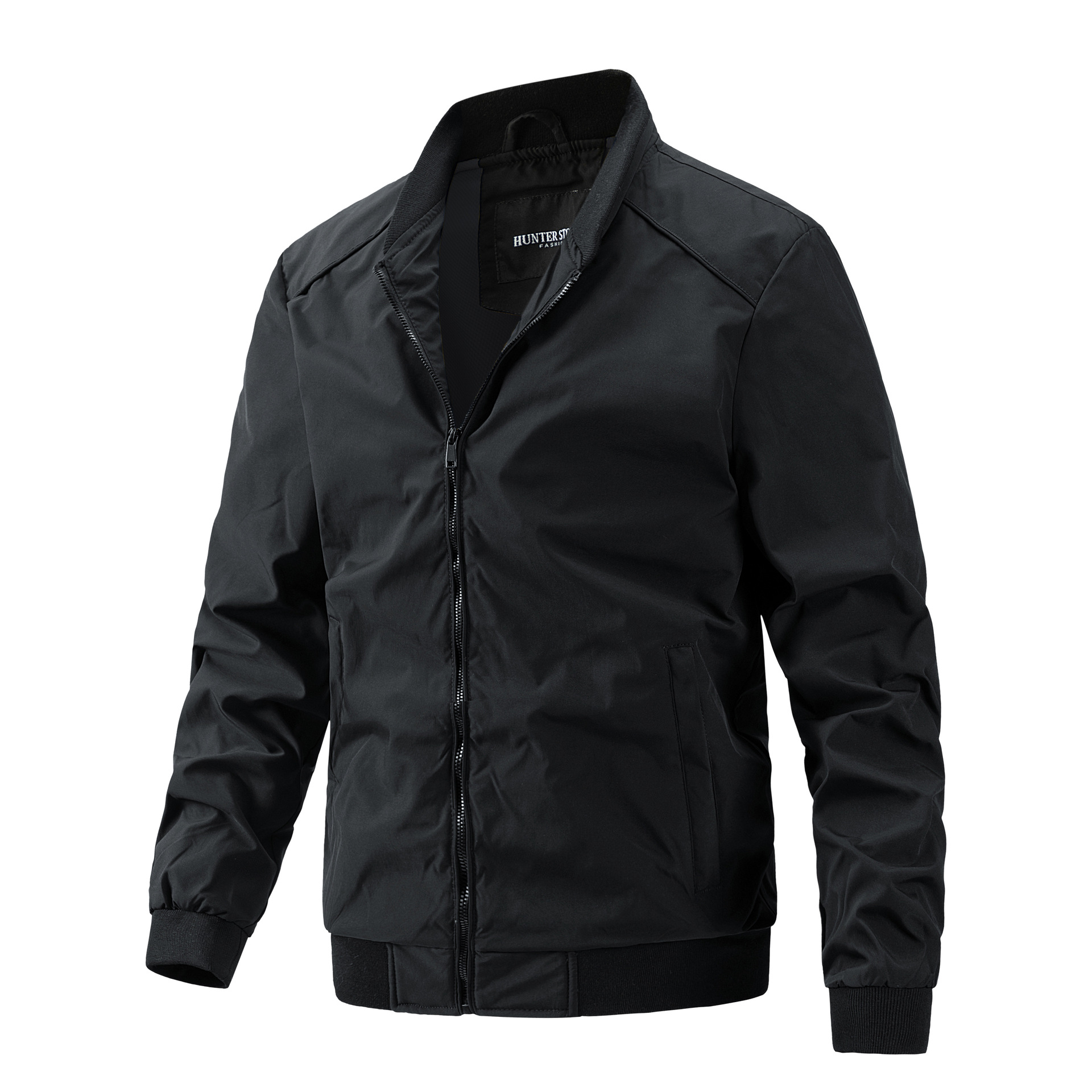 2026 Stand Collar Business Men's Jacket Casual Thin Baseball Jacket Trendy Foreign Trade