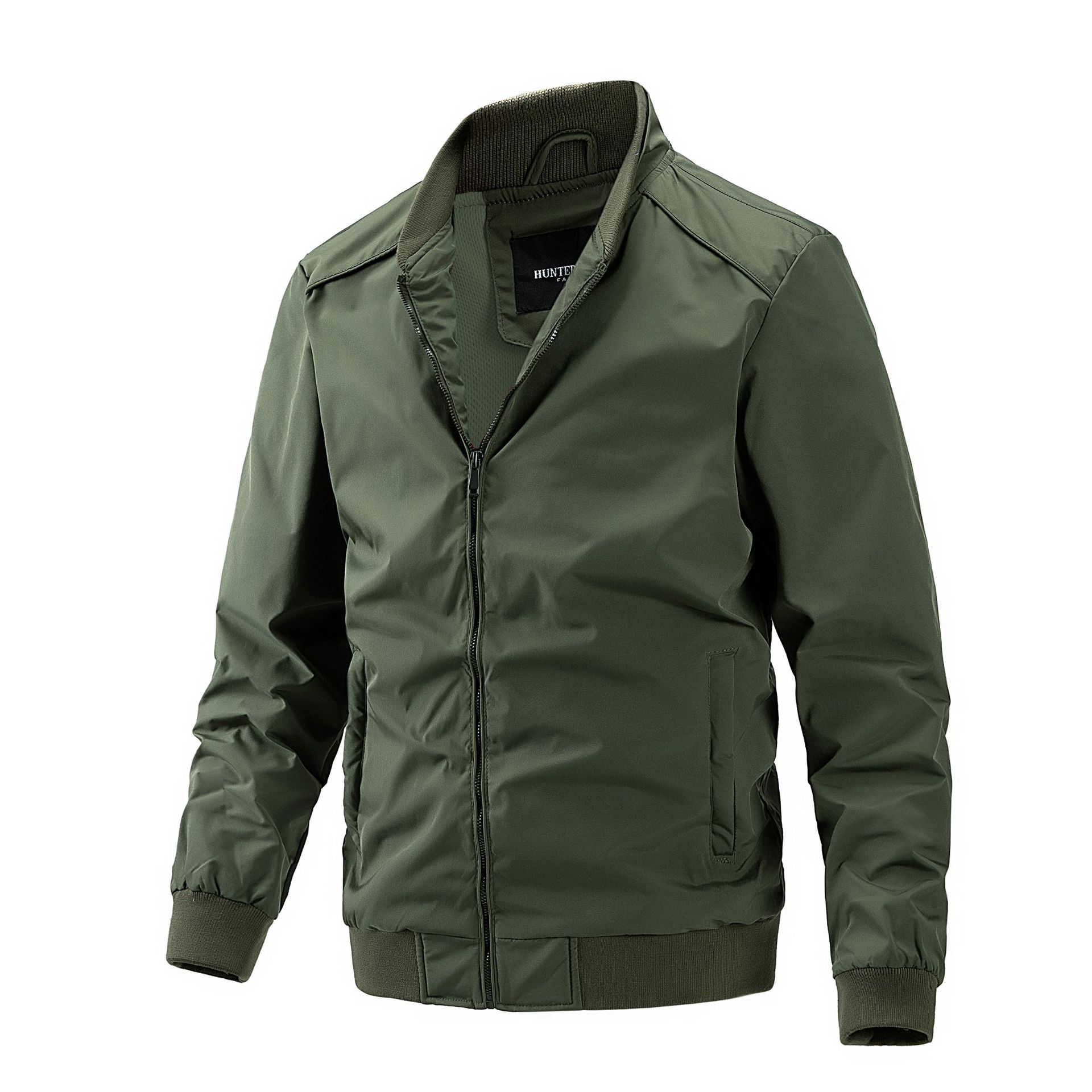 2026 Stand Collar Business Men's Jacket Casual Thin Baseball Jacket Trendy Foreign Trade