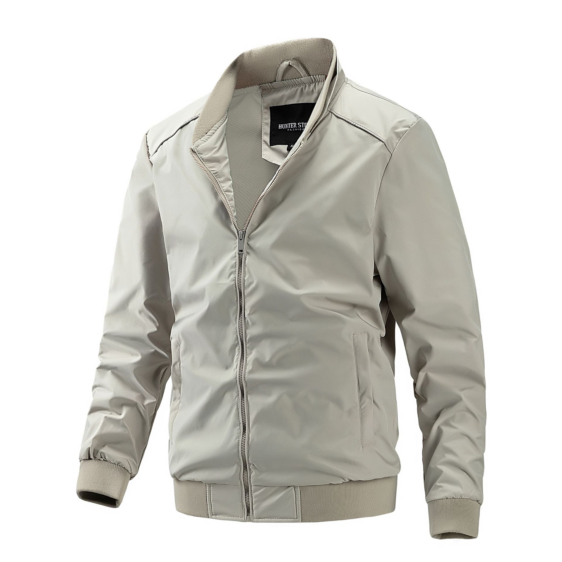 2026 Stand Collar Business Men's Jacket Casual Thin Baseball Jacket Trendy Foreign Trade