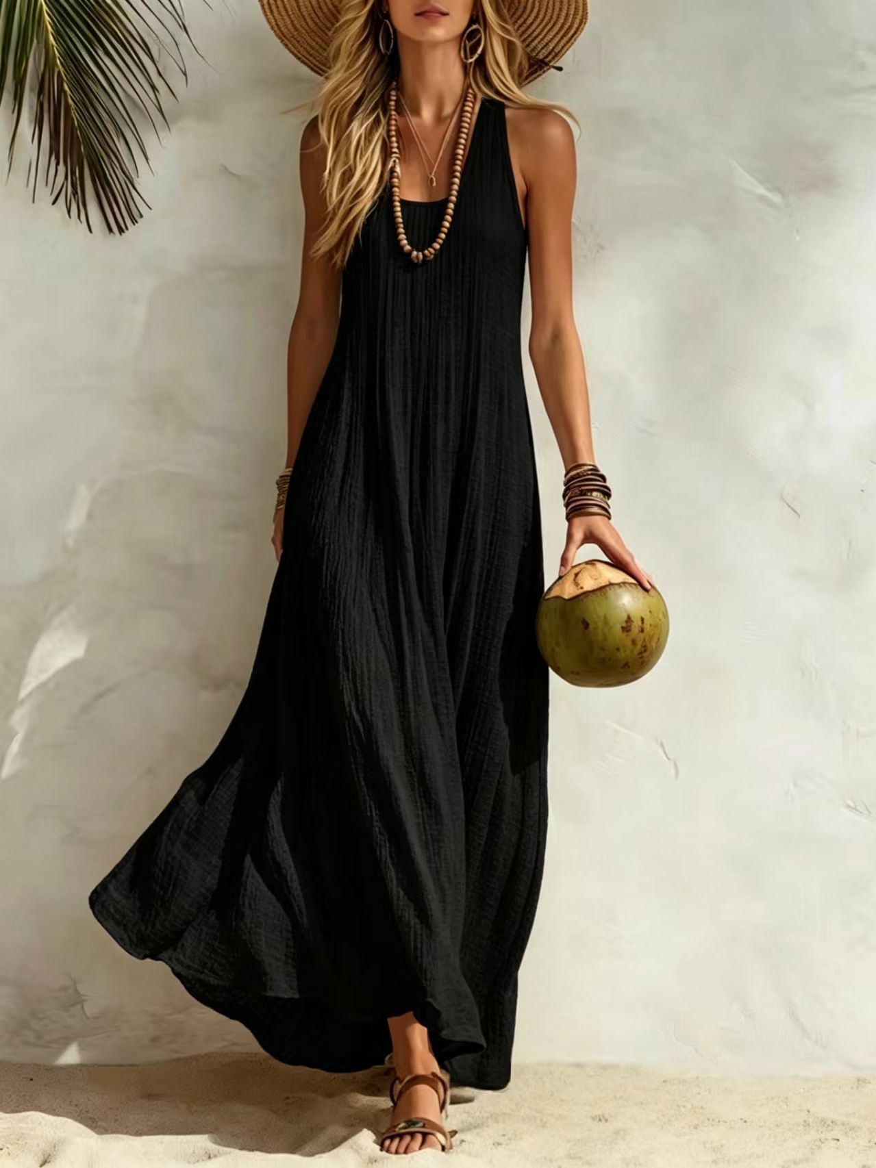 2026 Summer Hot European And American New Women's Tank Top Beach Vacation Style Loose