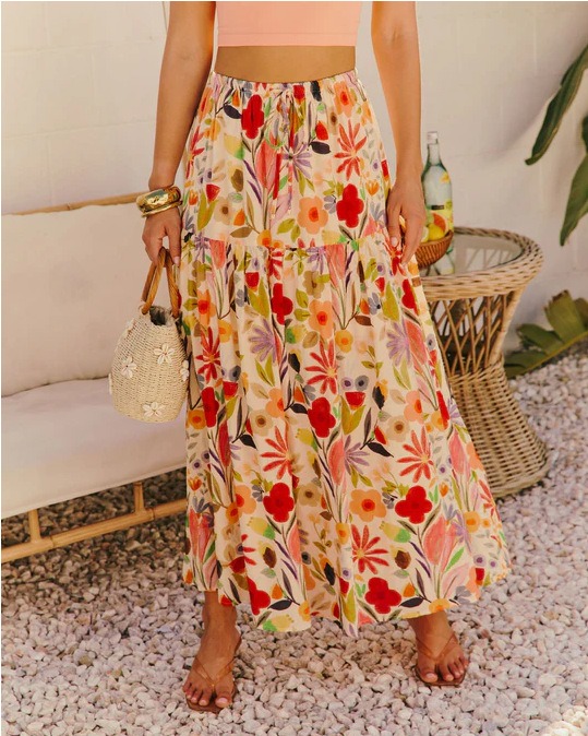 2026 Summer New Arrival, Floral Print Loose Sweet Long Dress