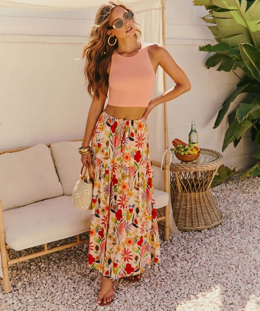 2026 Summer New Arrival, Floral Print Loose Sweet Long Dress