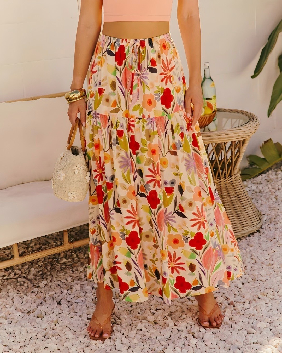 2026 Summer New Arrival, Floral Print Loose Sweet Long Dress