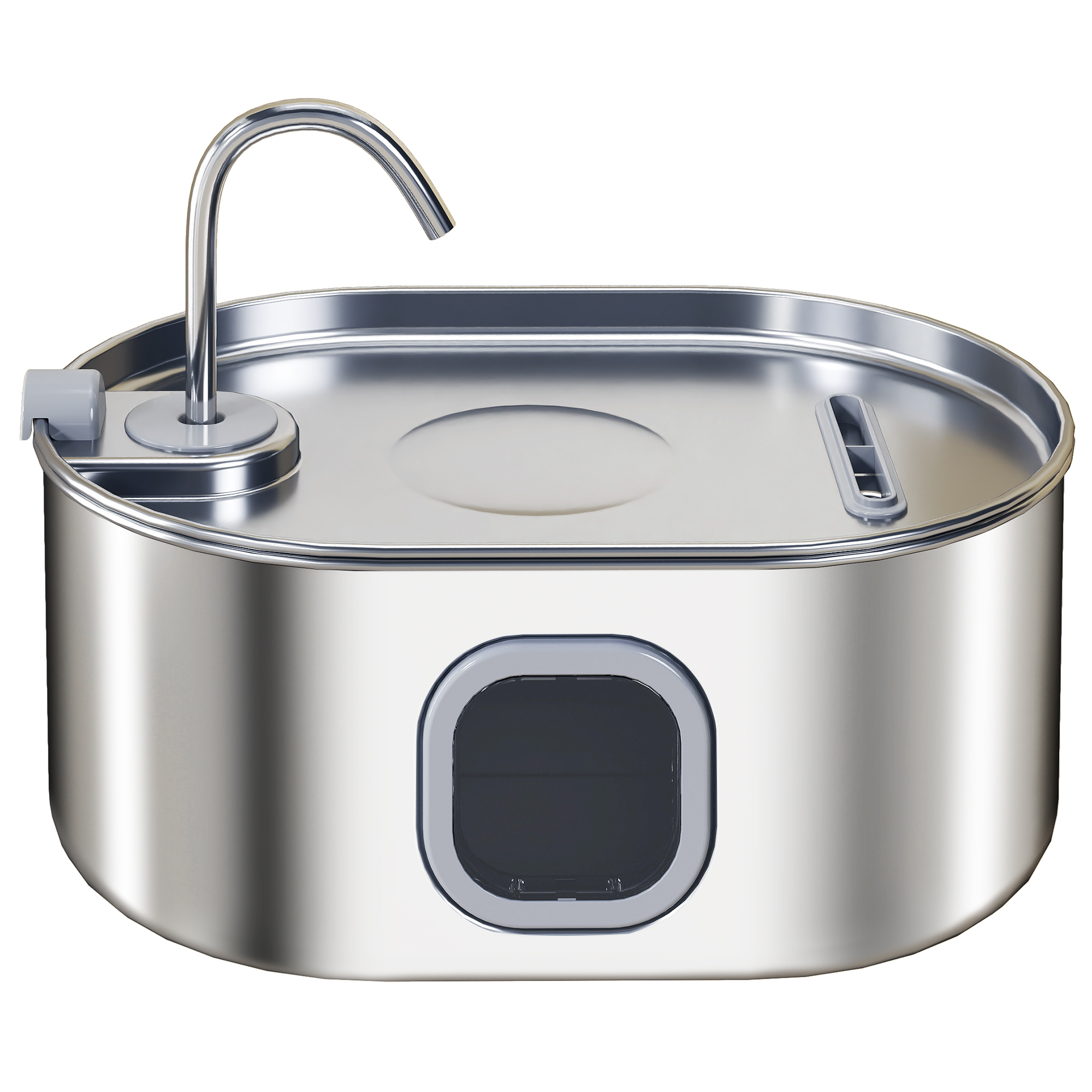 246 oz./7L Stainless Steel Cat Water Fountain with Filters, Ultra-Quiet Pump, for Cats
