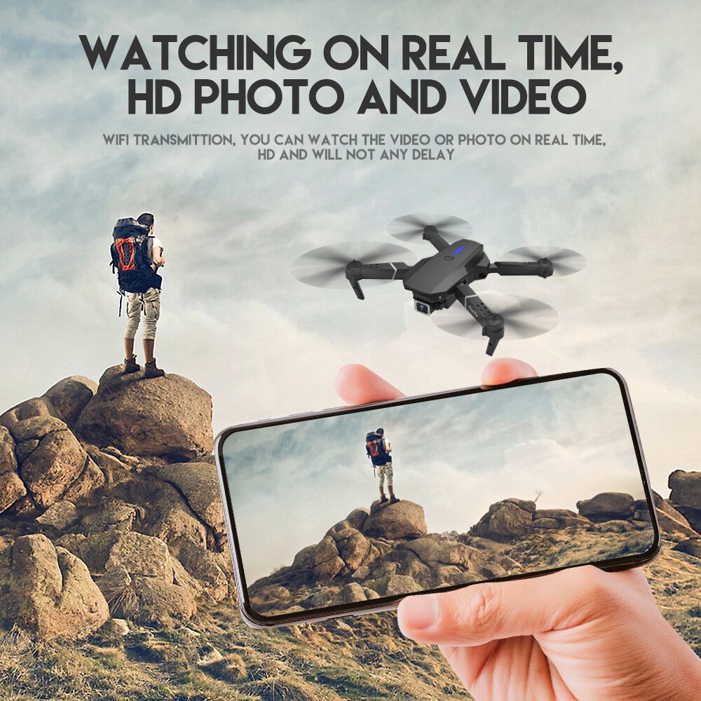 Quadcopter Rc pieghevole 3 batterie Pro Drone 4K Selfie Camera Wifi Fpv