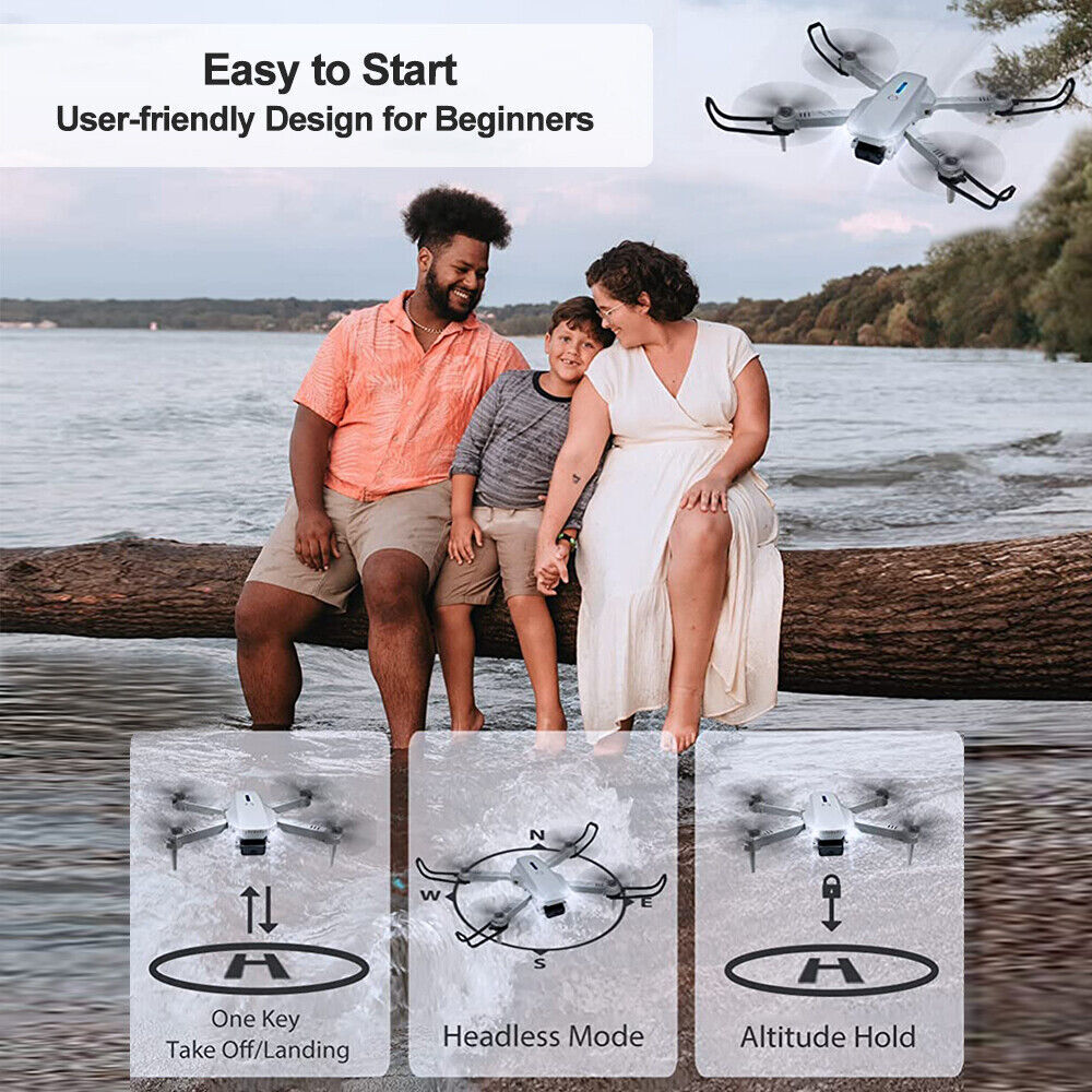 Quadcopter Rc pieghevole 3 batterie Pro Drone 4K Selfie Camera Wifi Fpv