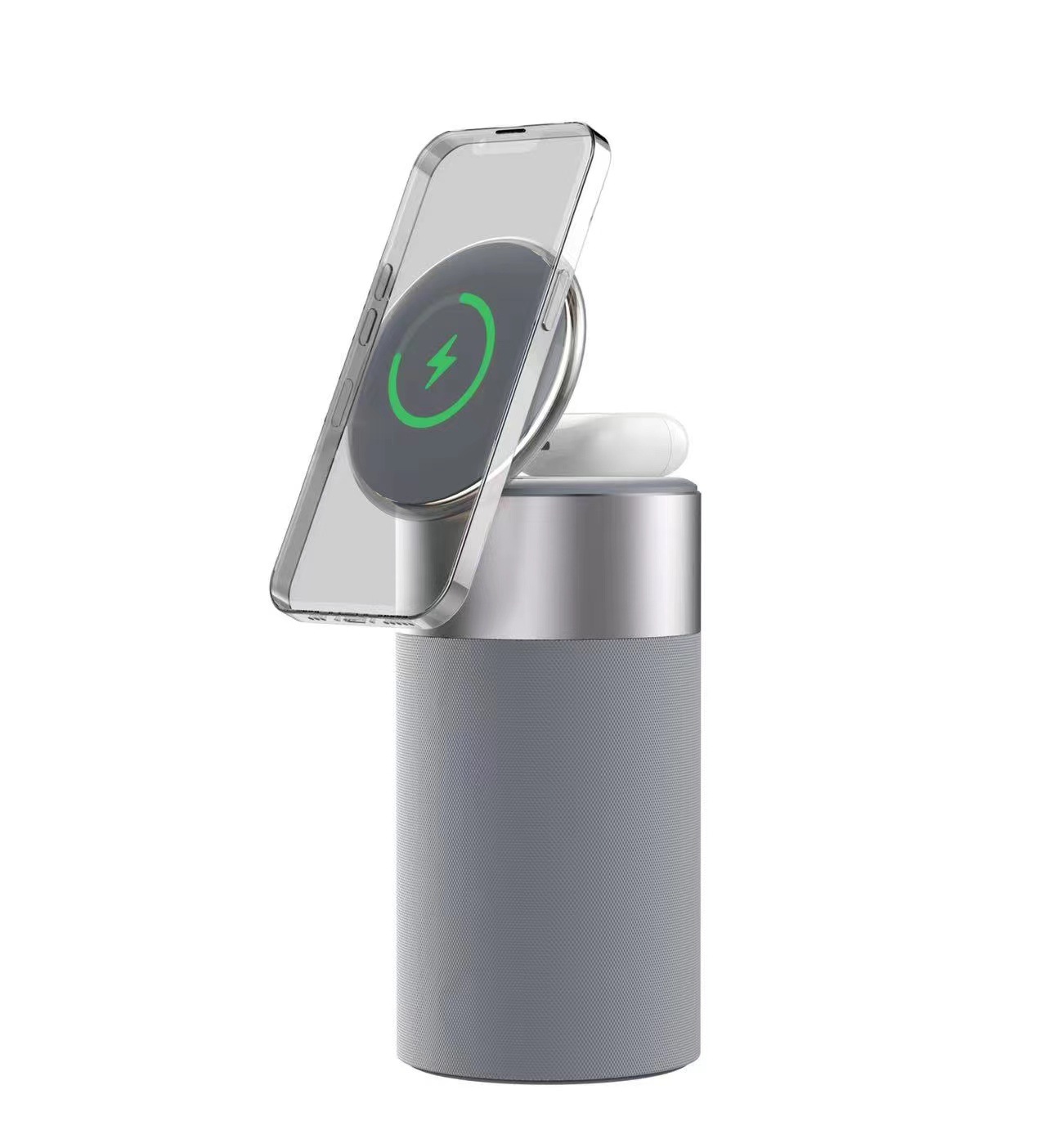 3 في 1 شاحن لاسلكي متعدد الوظائف لأجهزة iPhone وAirPods ومكبر صوت بلوتوث محمول مع