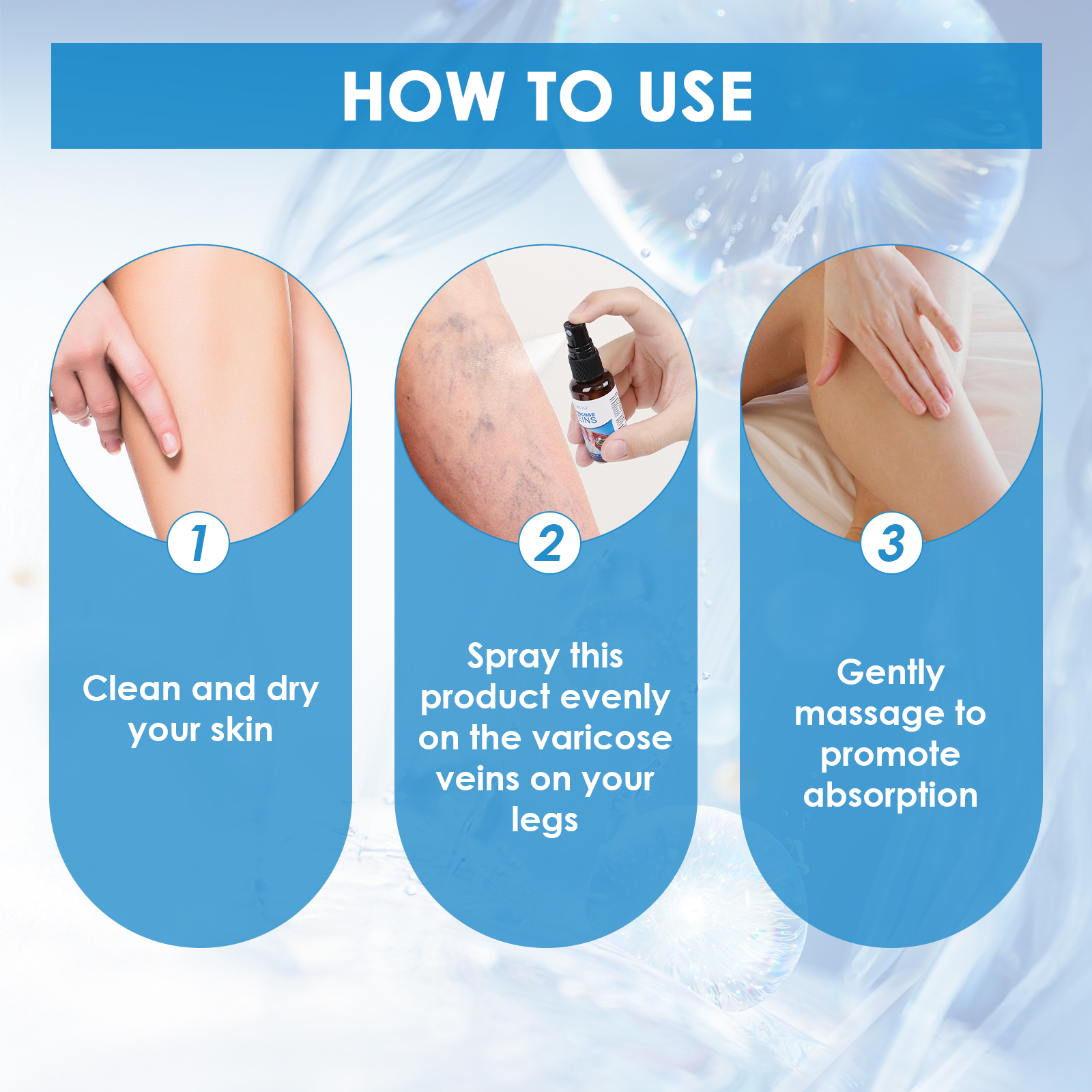 30ml Varicose Vein Spray Multi-Purpose Knee And Leg Care Spray Promote Blood Circulation