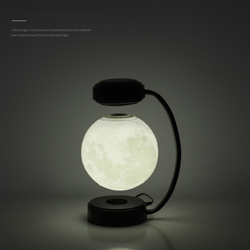 3D LED Moon noćno svetlo bežično magnetno levitirajuće rotirajuće plutajuće kuglično lampe za