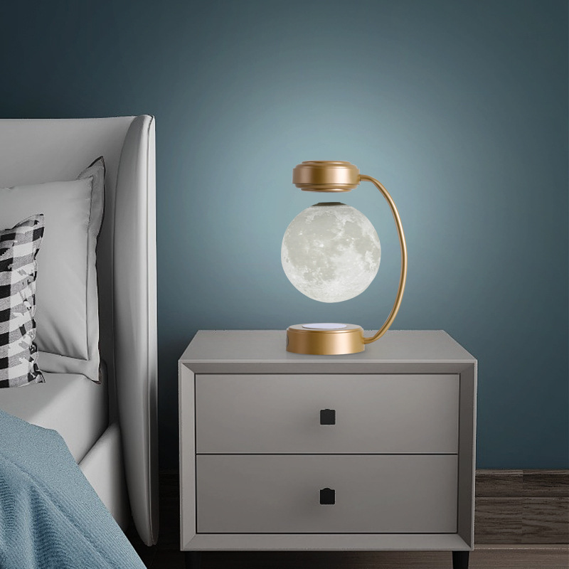 3D LED Moon noćno svetlo bežično magnetno levitirajuće rotirajuće plutajuće kuglično lampe za