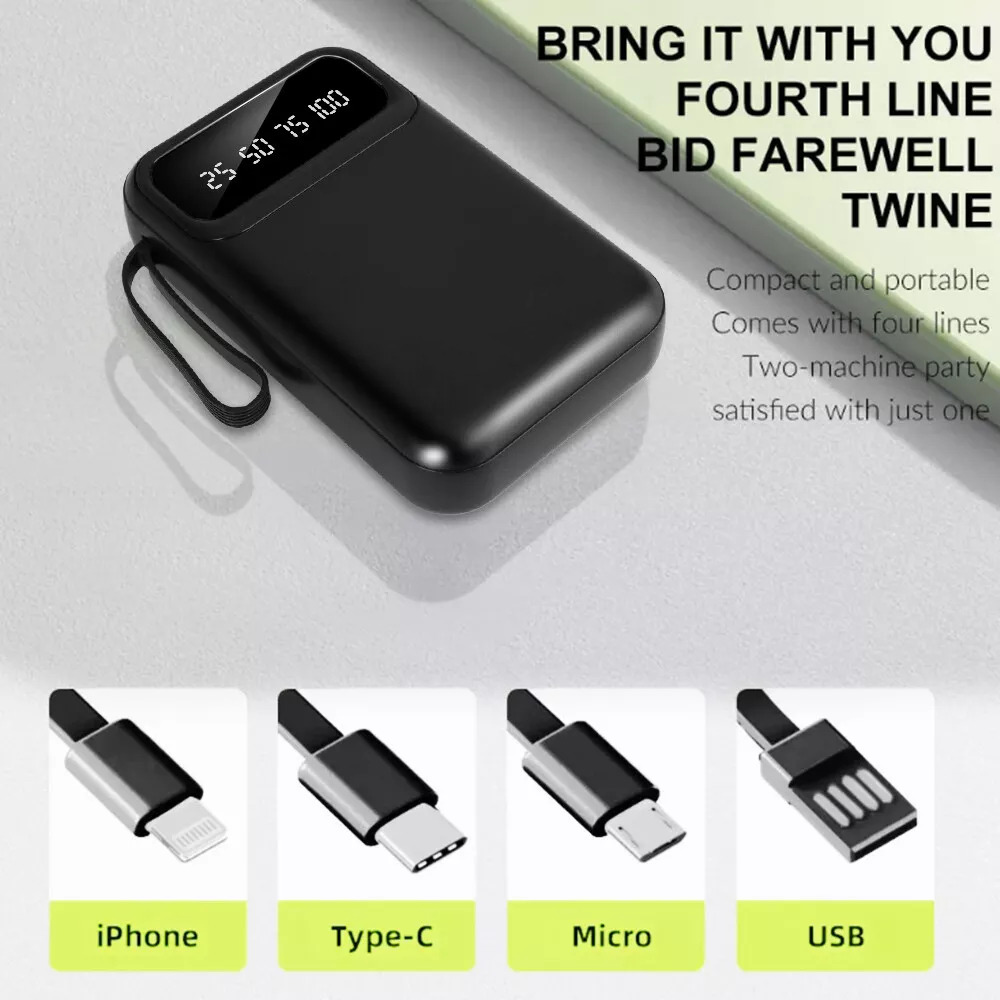 بنك طاقة بقوة 3000 مللي أمبير في الساعة، شاحن USB سريع، بطارية خارجية للهواتف المحمولة DE
