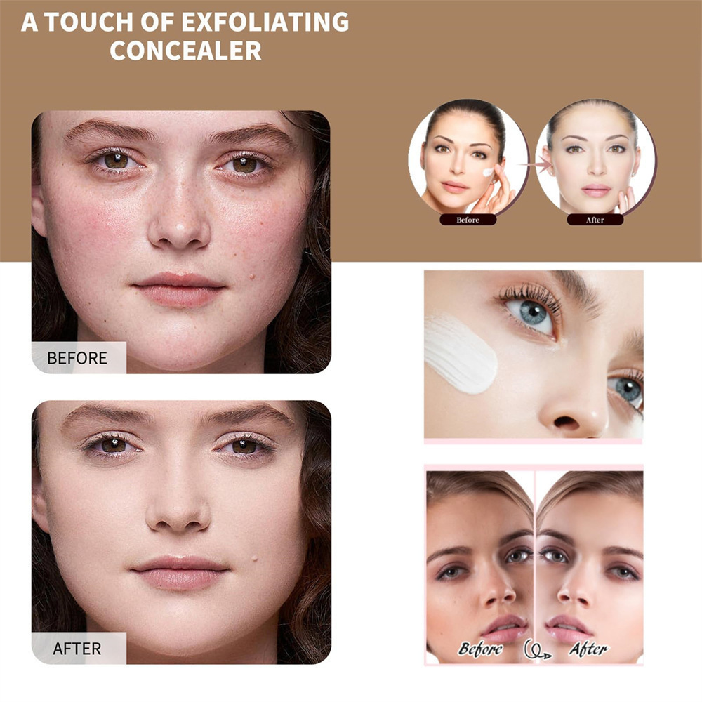 4-in-1 Color-Changing Foundation Liquid, Long-Lasting, Non-Cakey, Moisturizing, Concealing