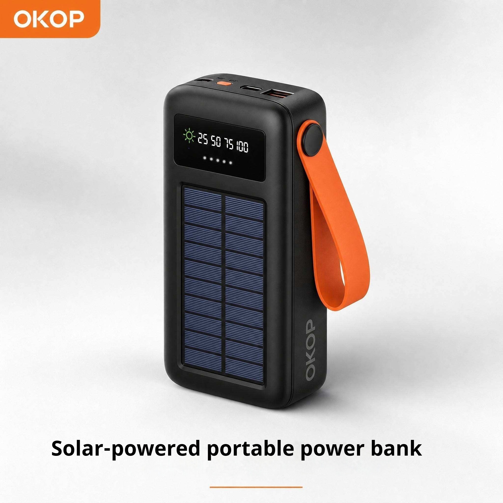 50,000mAh High-Capacity Portable Power Bank With Handle And Digital Battery Display