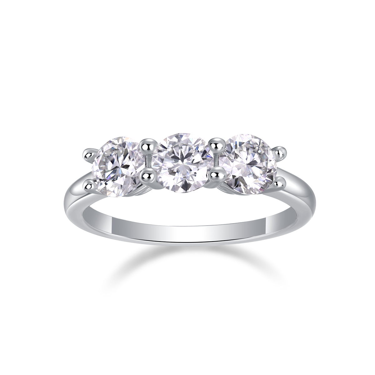 A Love Reborn Three Times - A Wedding Ring Set With 0.5-carat Top-quality Moissanite