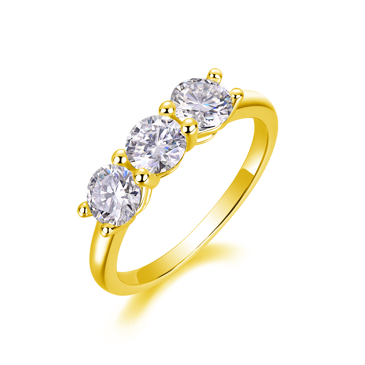 A Love Reborn Three Times - A Wedding Ring Set With 0.5-carat Top-quality Moissanite