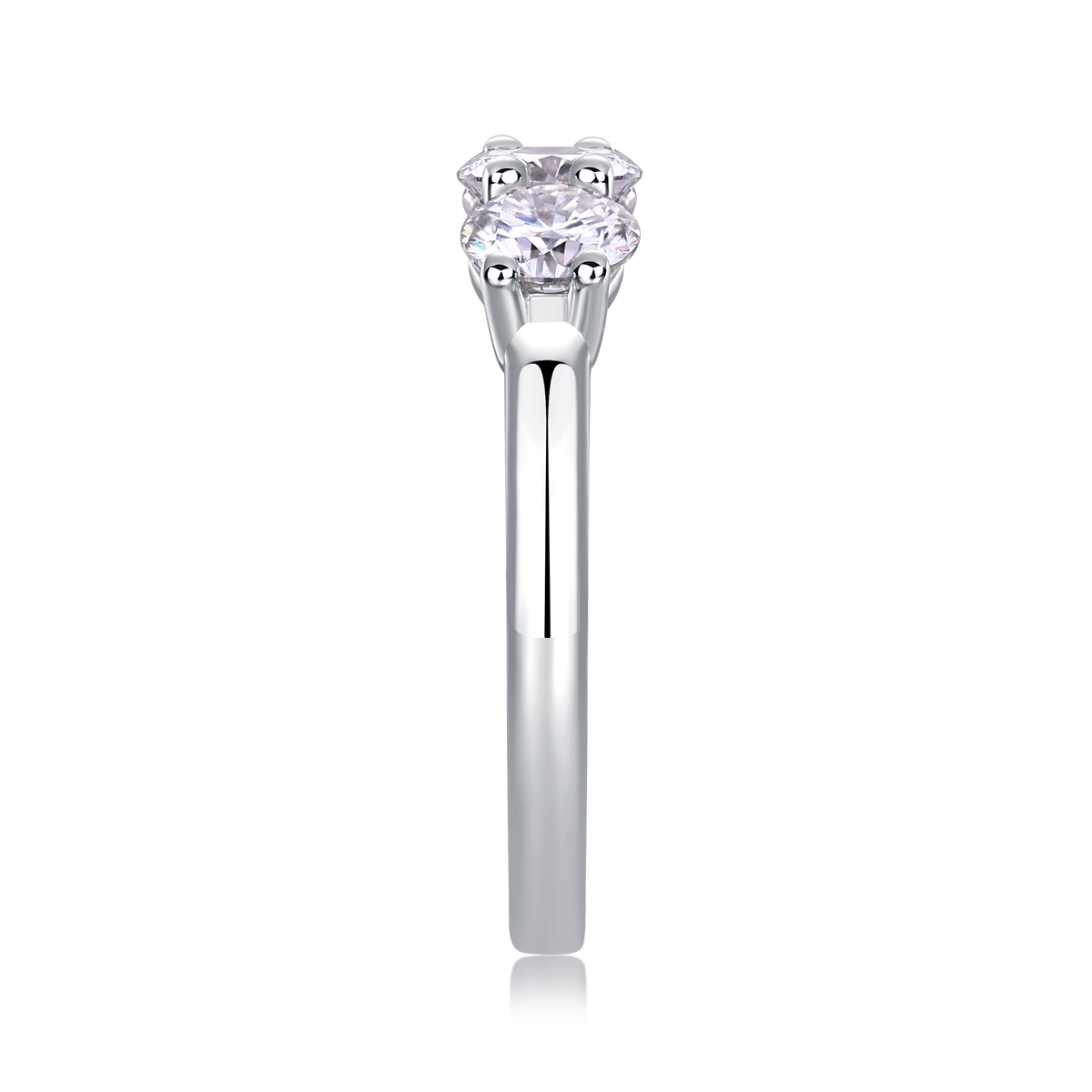 A Love Reborn Three Times - A Wedding Ring Set With 0.5-carat Top-quality Moissanite