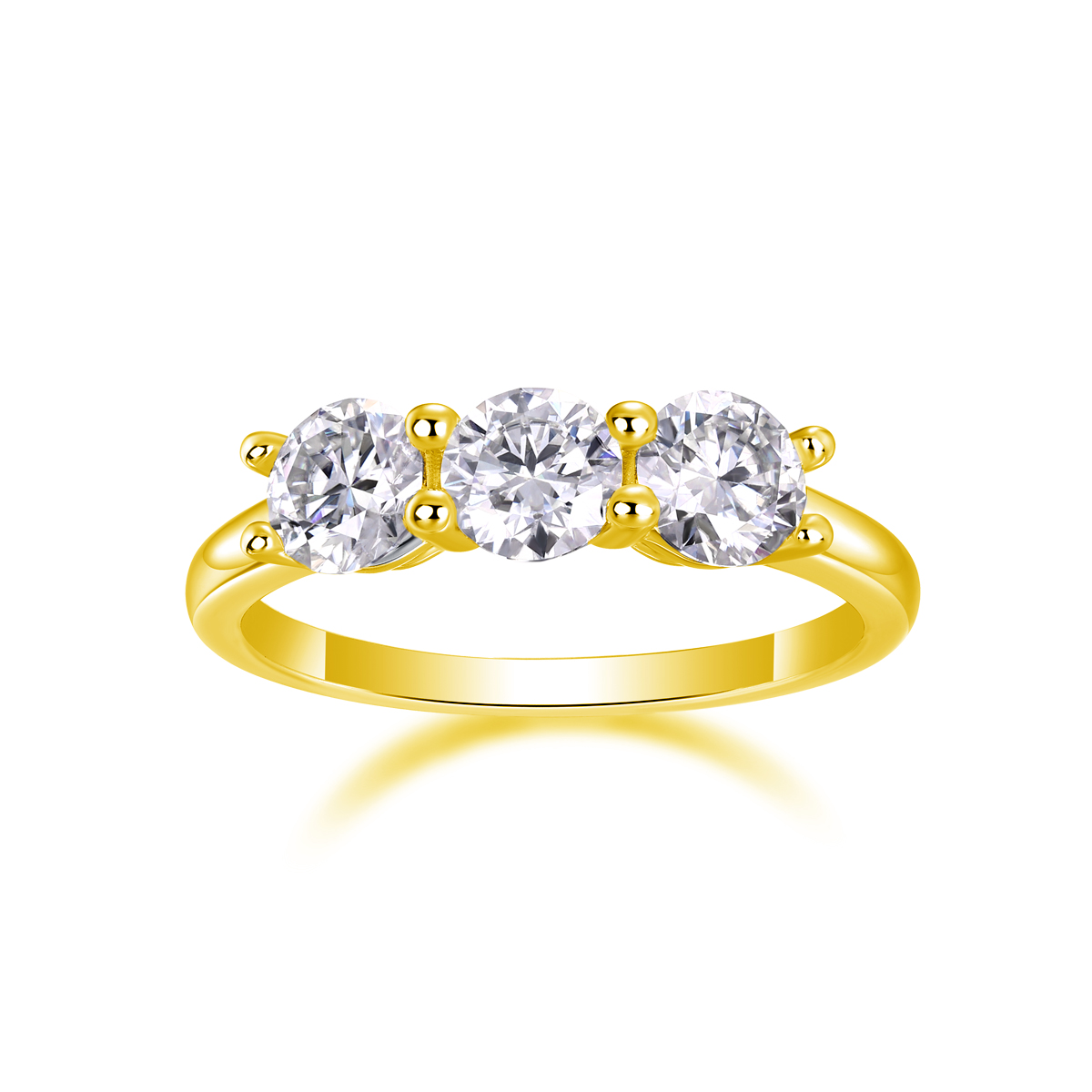 A Love Reborn Three Times - A Wedding Ring Set With 0.5-carat Top-quality Moissanite
