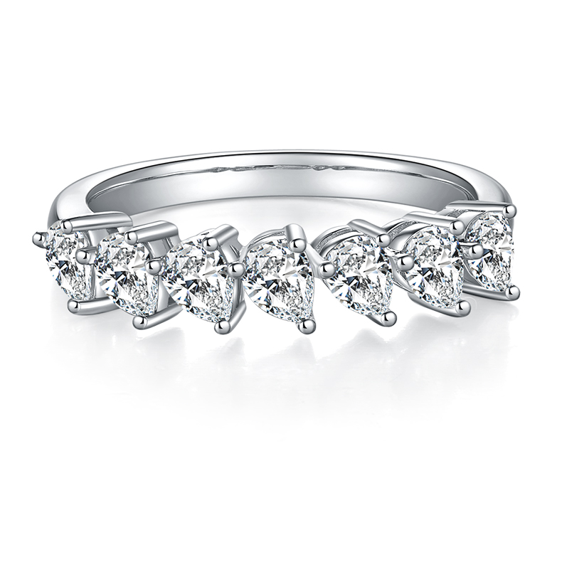 A Luxurious And Fashionable Light Luxury Jewelry Silver Ring Set With Top-quality